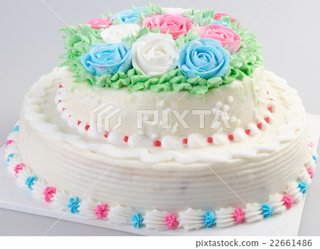 cake, Ice-cream cake on background 22661486