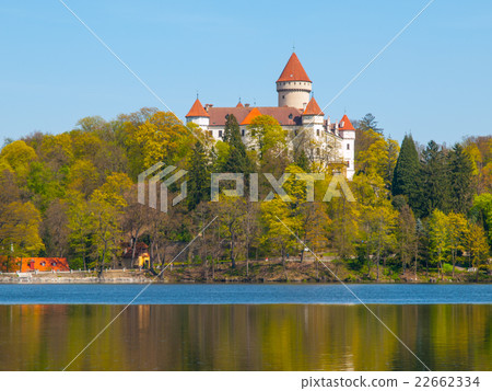 Chateau Konopiste reflecting in the water 22662334