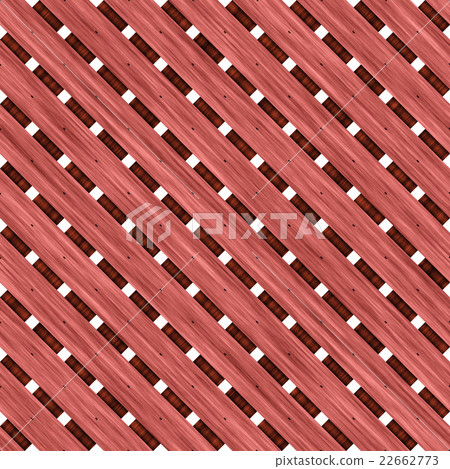 Wooden lattice fence texture background (seamless connection, high resolution 3D CG rendering ∕ coloring illustration) 22662773