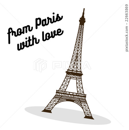 Eiffel tower isolated vector illustration. Eiffel tower isolated vector illustration. 22663869