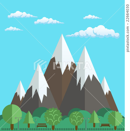 Natural landscapes of mountains and park 22664030