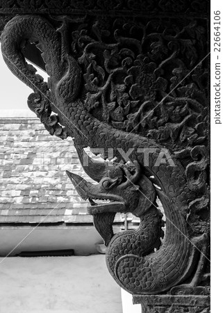 naga statue at Wat Prathat Lampang Luang Temple naga statue at Wat Prathat Lampang Luang Temple 22664106
