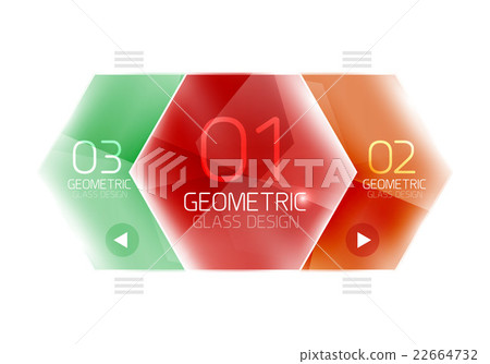 Colorful glass hexagon business infographic Colorful glass hexagon business infographic 22664732