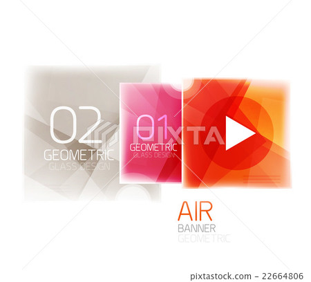 Multicolored squares with sample text 22664806