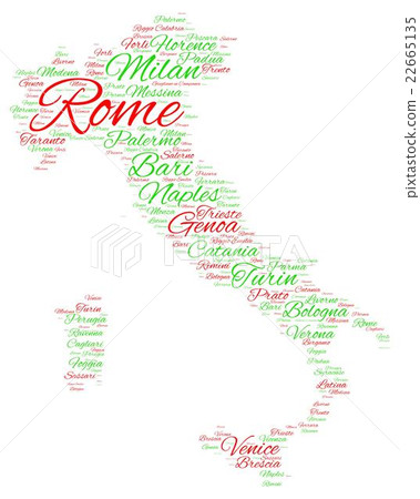 Cities of Italy word cloud 22665135