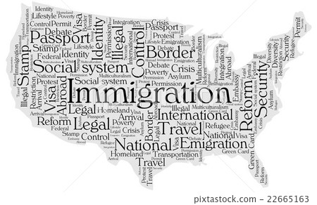 United States immigration word cloud 22665163
