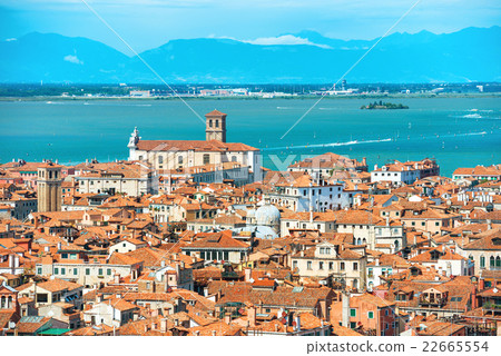 Aerial view to Venice roofs Aerial view to Venice roofs 22665554