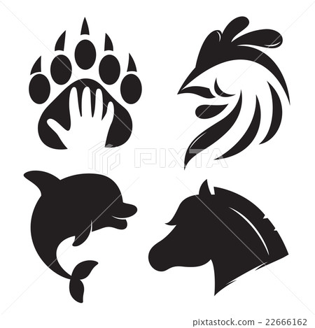 Animal icons or logos. Animal icons or logos. 22666162