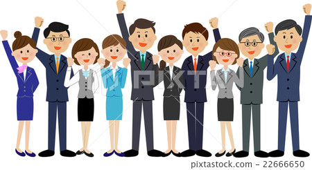 Businessman team guts pose 22666650