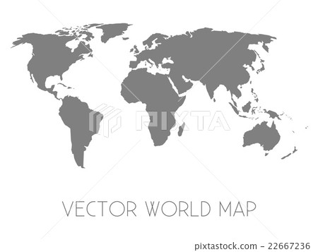 Vector silhouette map of world Vector silhouette map of world 22667236