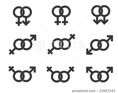Male and female symbols Male and female symbols 22667243