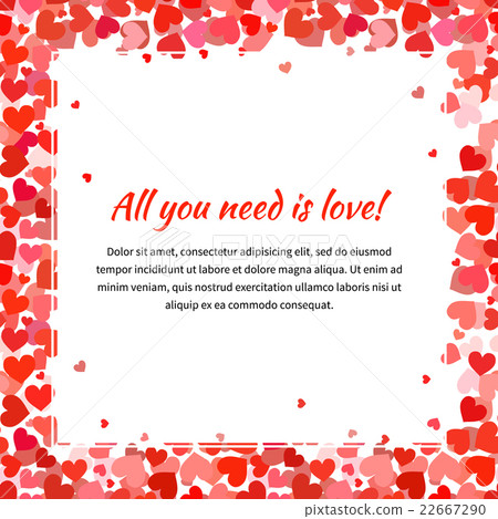 Template with many red hearts and text space Template with many red hearts and text space 22667290