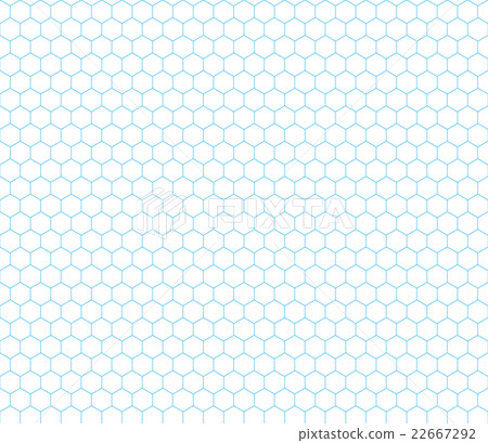 Cyan hexagon grid seamless pattern 22667292