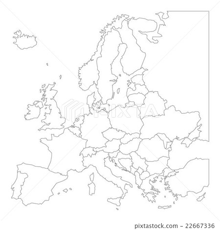 Blank outline map of Europe Blank outline map of Europe 22667336
