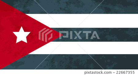 True proportions Cuba flag with texture 22667355