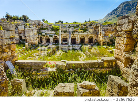 ruins in Ancient Corinth, Peloponnese ruins in Ancient Corinth, Peloponnese 22667626