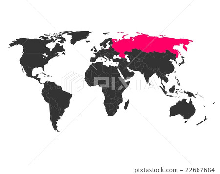 World map with highlighted Russia World map with highlighted Russia 22667684