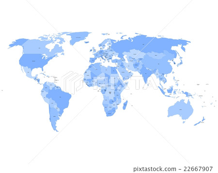 World map with names of sovereign countries World map with names of sovereign countries 22667907