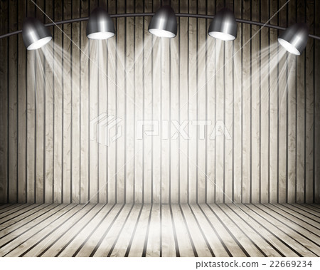 Illuminated empty concert stage Illuminated empty concert stage 22669234
