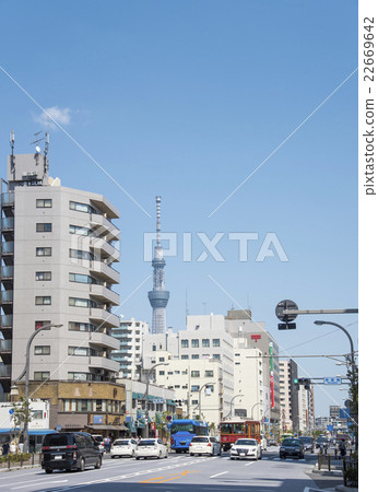 Kikuya bridge intersection where Asakusa street and Kappa bridge tool street intersect 22669642