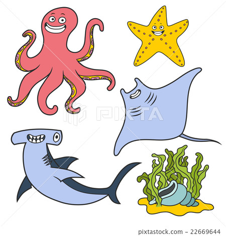 Sea life - Stock Illustration [22669644] - PIXTA