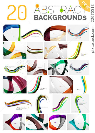 Collection of wave abstract backgrounds Collection of wave abstract backgrounds 22670518