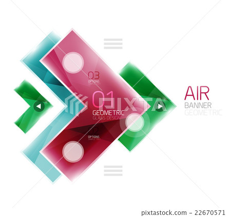 Color glossy glass arrow banner 22670571