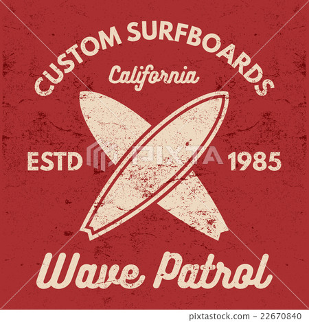 Vintage Surfing tee design. Retro t-shirt Graphics 22670840