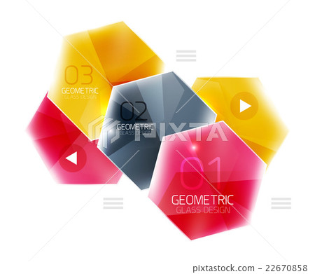 Colorful hexagon web box Colorful hexagon web box 22670858