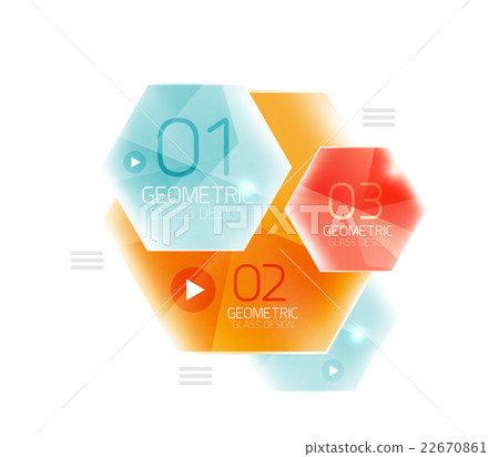 Colorful hexagon web box 22670861