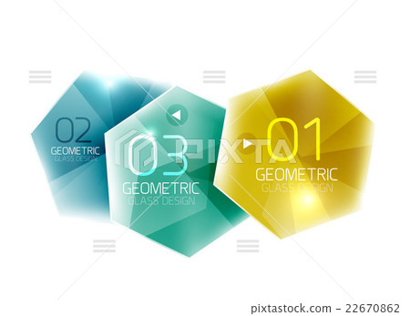 Colorful hexagon web box 22670862