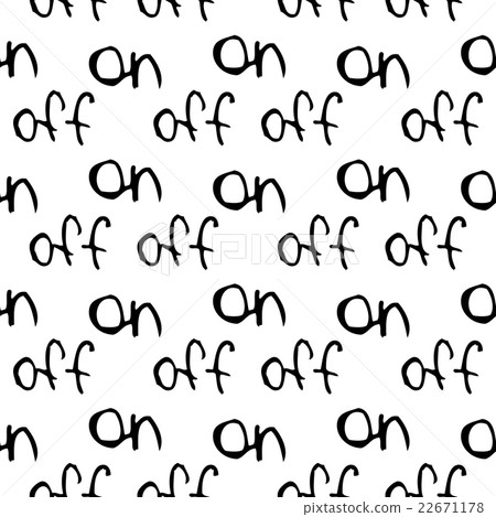 On and Off words Seamless pattern - Stock Illustration [22671178] - PIXTA