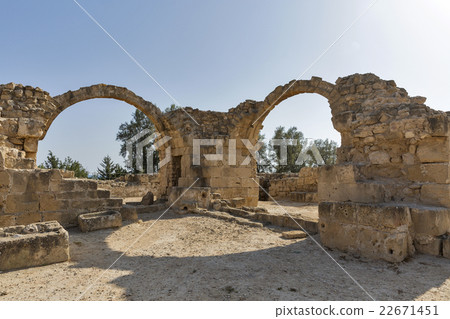 Ruins of Saranta Colones Castle in Paphos, Cyprus. 22671451