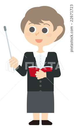 夏天研討會補習班學校衣服女性講師例證 22671723