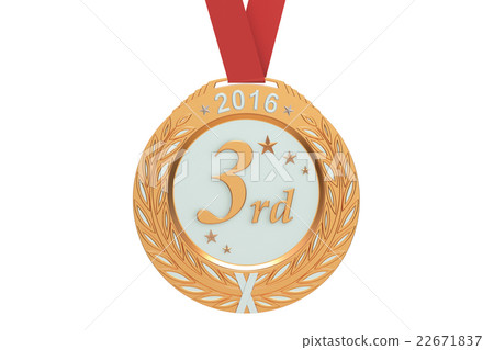 Bronze medal 2016, 3D rendering 22671837