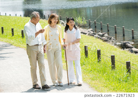 Senior couple caregiver image Senior couple caregiver image 22671923