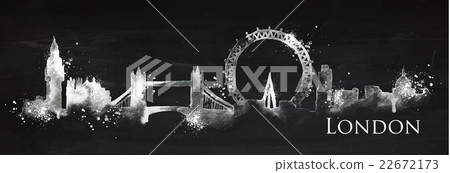 Silhouette chalk London Silhouette chalk London 22672173