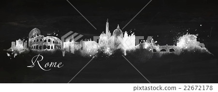 Silhouette chalk Rome Silhouette chalk Rome 22672178