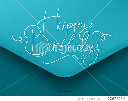 Birthday envelope blue 22672234