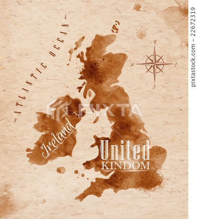 Map United kingdom and Scotland retro Map United kingdom and Scotland retro 22672319