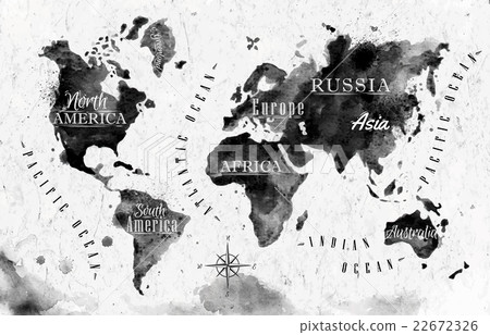 Ink world map 22672326