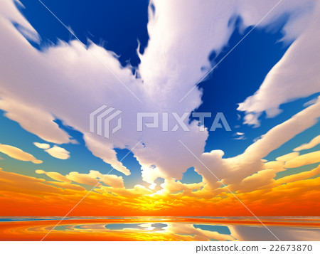 Wind and clouds with the sea 22673870