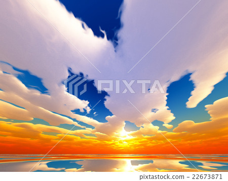 Wind and clouds with the sea 22673871