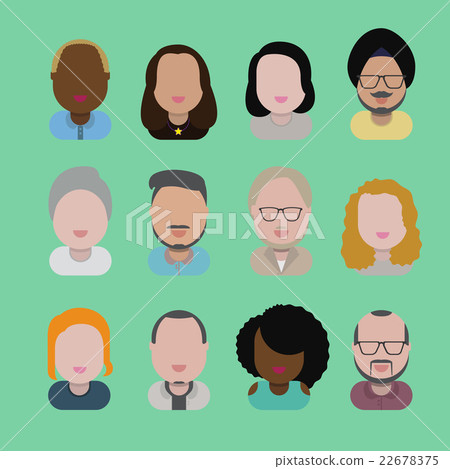 Diversity Interracial Community People Flat Design Icons Concept Diversity Interracial Community People Flat Design Icons Concept 22678375