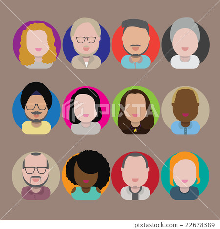 Diversity Interracial Community People Flat... - Stock Illustration ...
