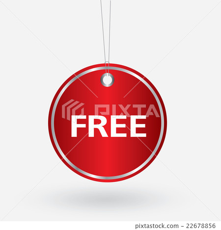 red oval free tag. vector illustration  22678856