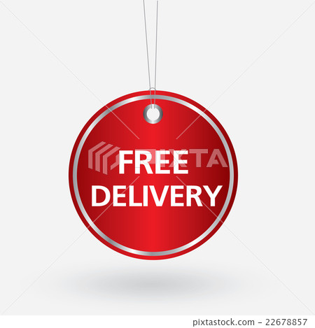 red oval free delivery tag. vector illustration red oval free delivery tag. vector illustration 22678857