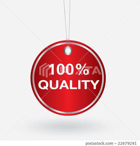 red oval 100 percent quality tag. vector illustrat red oval 100 percent quality tag. vector illustrat 22679291