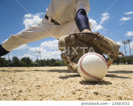 Baseball fielder cat ball 22681032