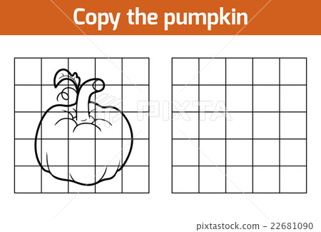 Copy the picture. Fruits and vegetables, pumpkin 22681090